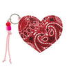 Keyring - HEART - Vintage Red / Pale Pink