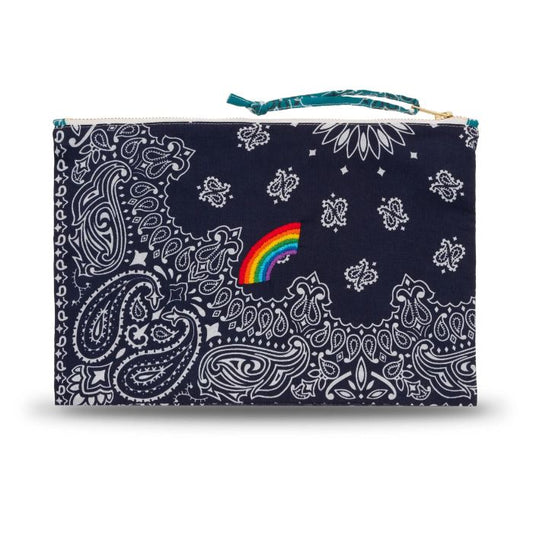 Zipped pouch - RAINBOW - Navy / Petrole