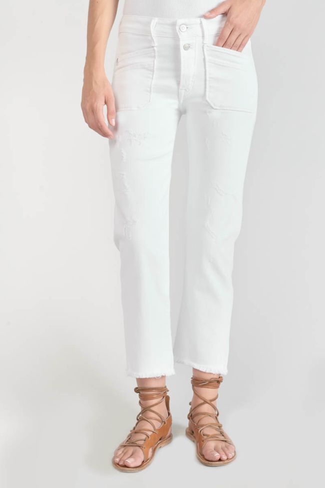 Pricilia High-Waisted Jeans White