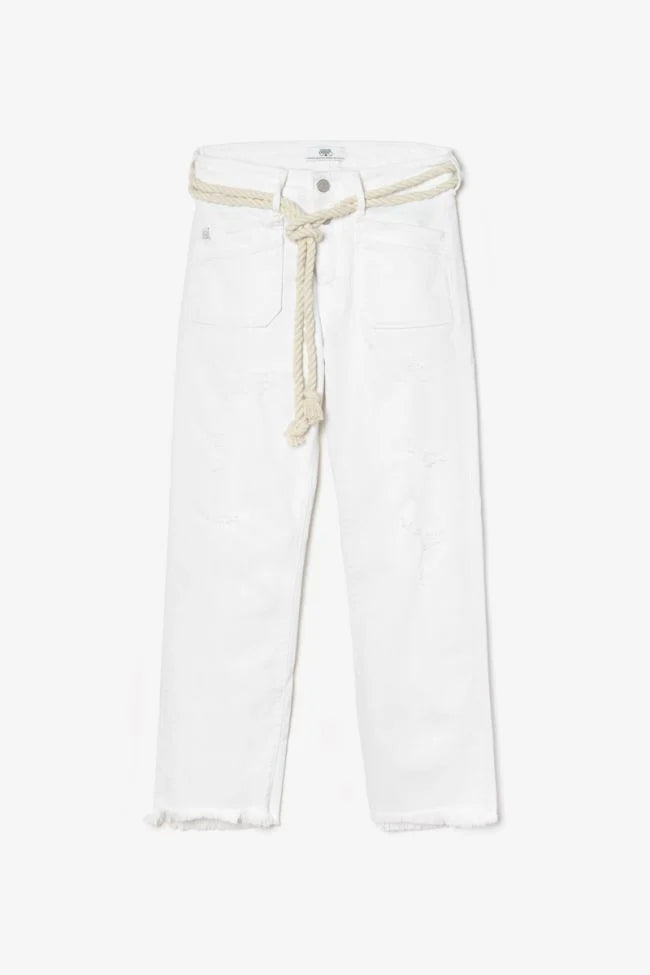 Pricilia High-Waisted Jeans White