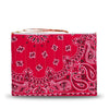 Zipped Quilted Pouch - HEART - Real Red / Burnt Orange