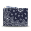 Zipped Quilted Pouch - PATCHWORK - Navy / Colorblock