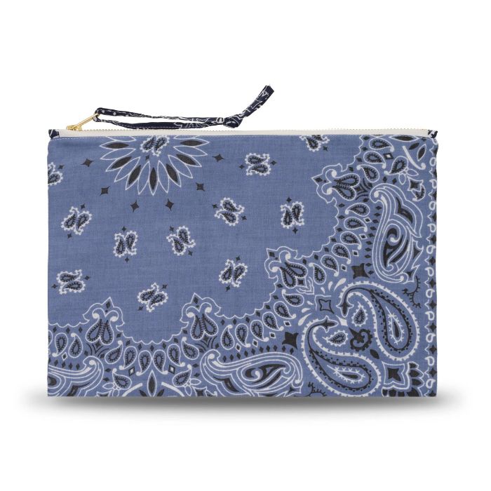 Zipped pouch - HEART - Chambray / Navy