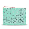 Zipped Quilted Pouch - PATCHWORK - Mint / Colorblock