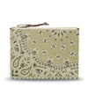 Zipped Quilted Pouch - PATCHWORK - Beige / Colorblock