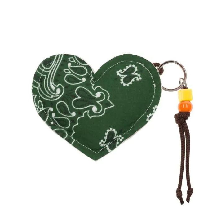 Keyring - HEART - Bronze / Green Weekend