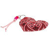 Keyring - HEART - Vintage Red / Pale Pink