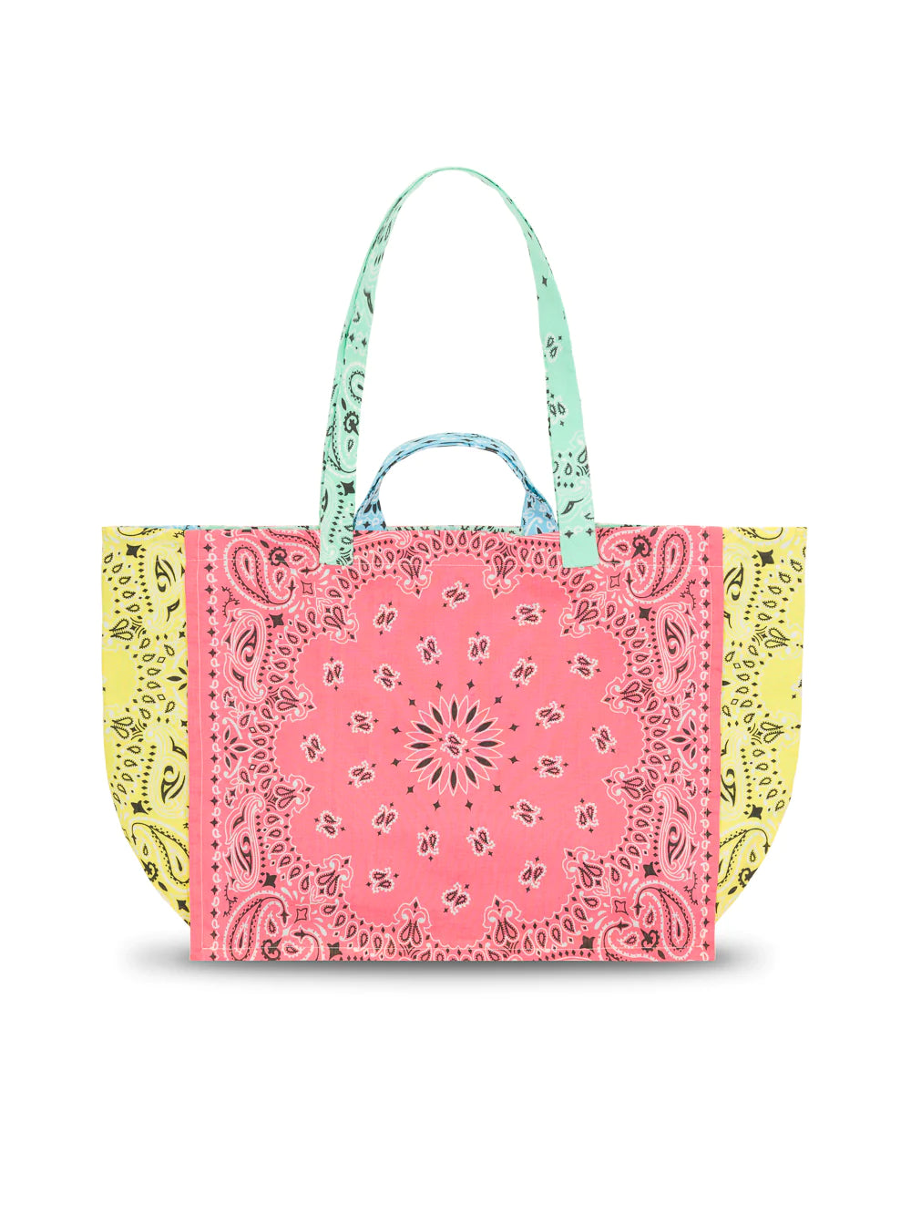 Medium Cabas Tote - LOVE - Strawberry Pink / Colorblock