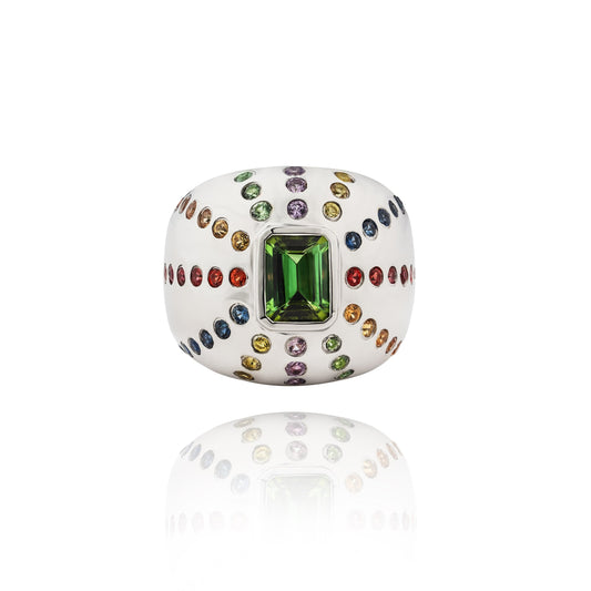 Ring marteen tourmaline silver