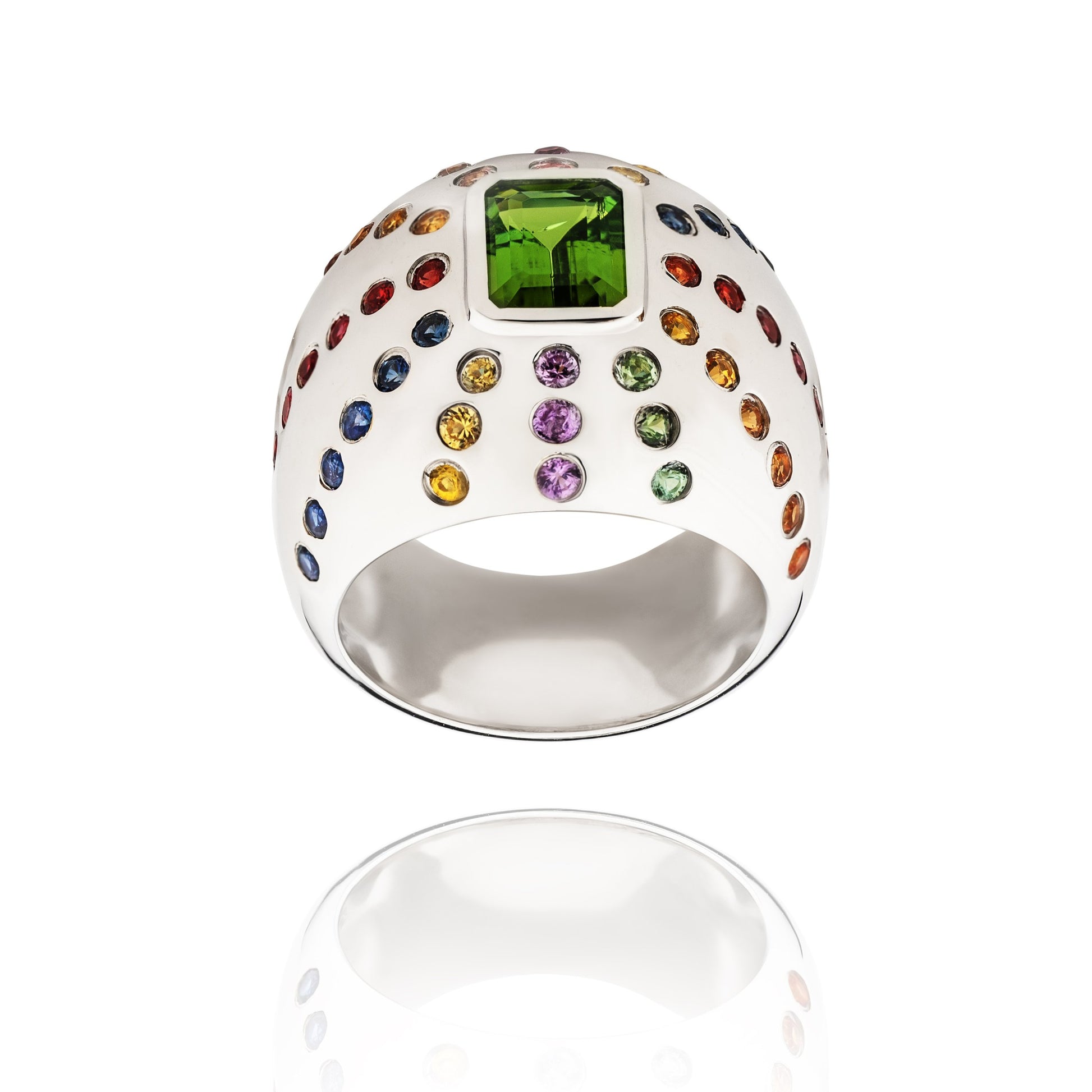 Ring marteen tourmaline silver