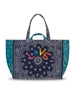 Maxi Cabas Tote - LOVE - Navy / Petrol