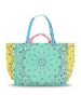 Quilted Maxi Cabas Tote - PATCHWORK - Multico Mint