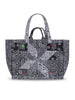 Quilted Maxi Cabas Tote - PATCHWORK - Dark Grey / Black