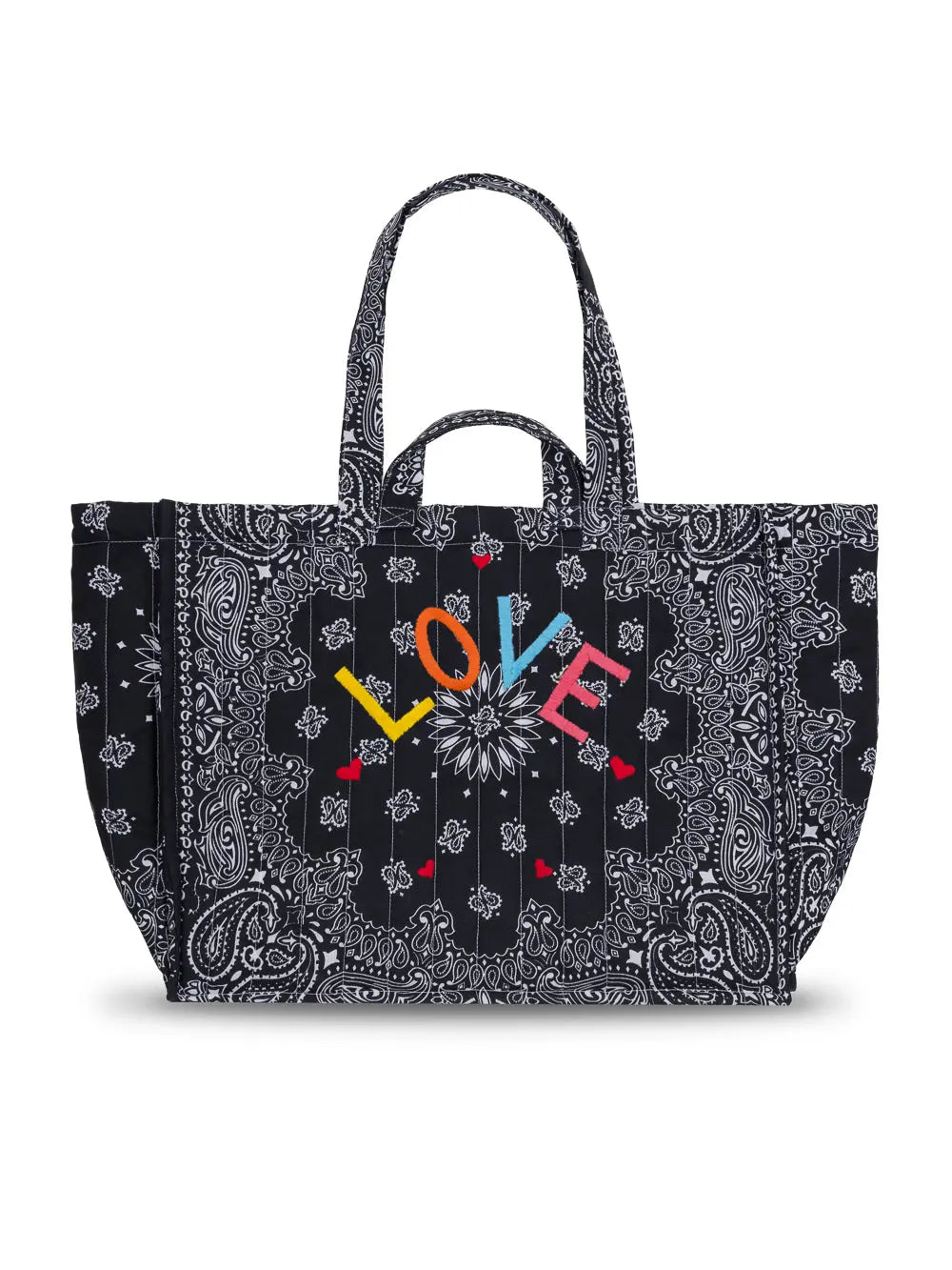 Maxi Cabas Tote - LOVE - All Black