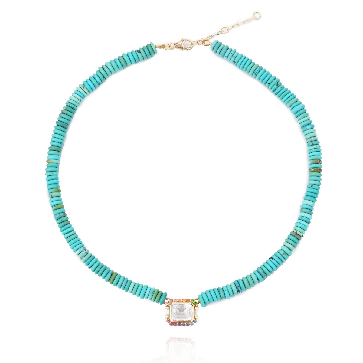 Molly rondelle turquoise necklace