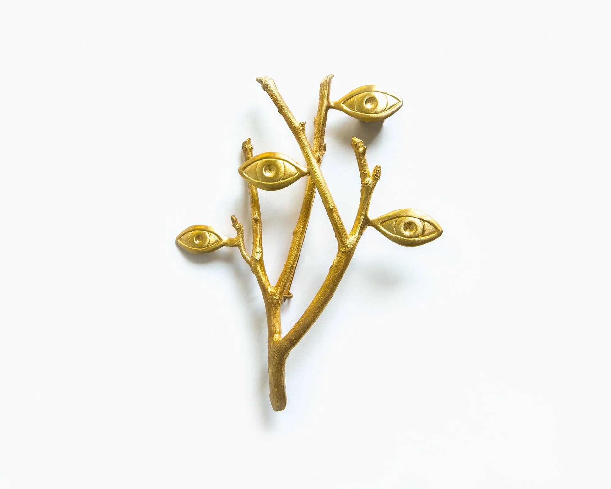 Laurent Grasso - Panoptes Brooch (Gold pleated sterling silver)