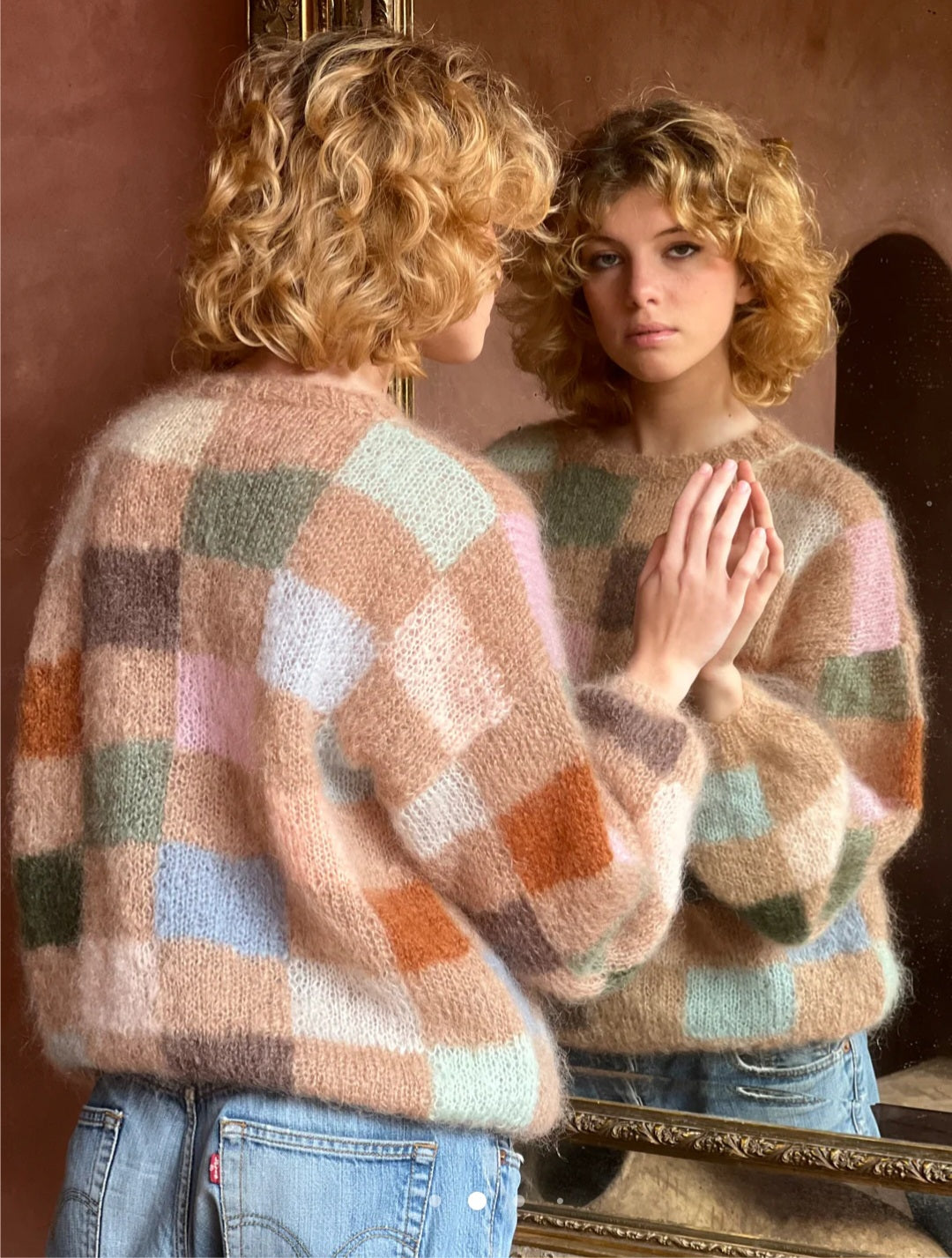 Sweater Pixels Beige