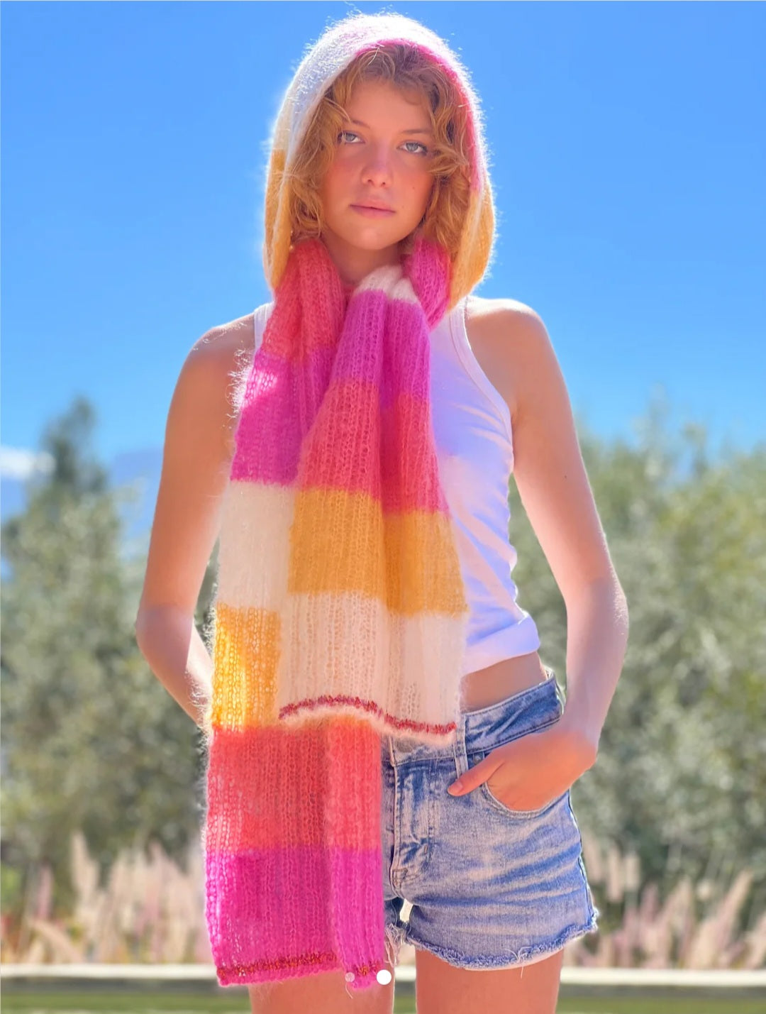 Scarf Tie and Dye 4 Col shunshine