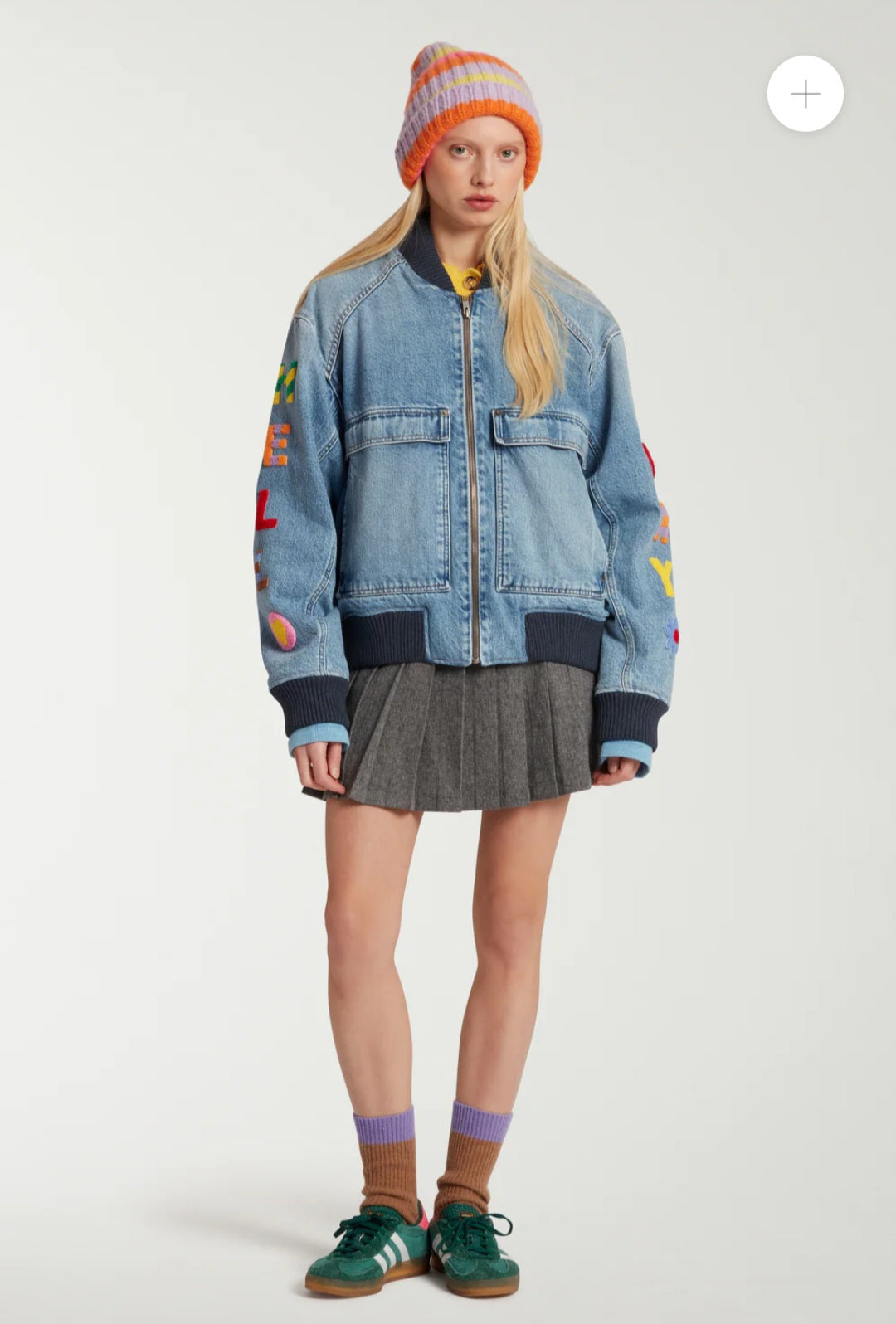 Bomber Jacket with Tufted Patches S/M