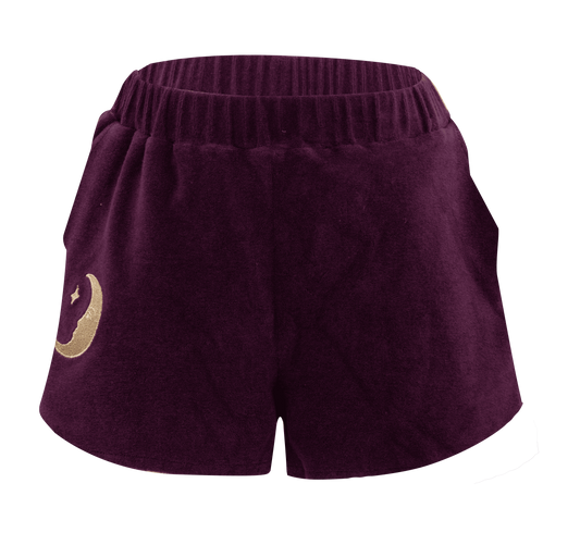 Plum Terry Moon Shorts S