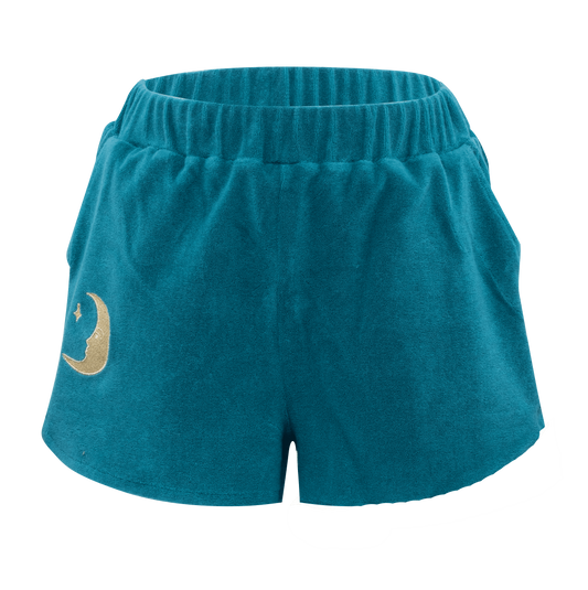 Duck Blue Terry Moon Shorts