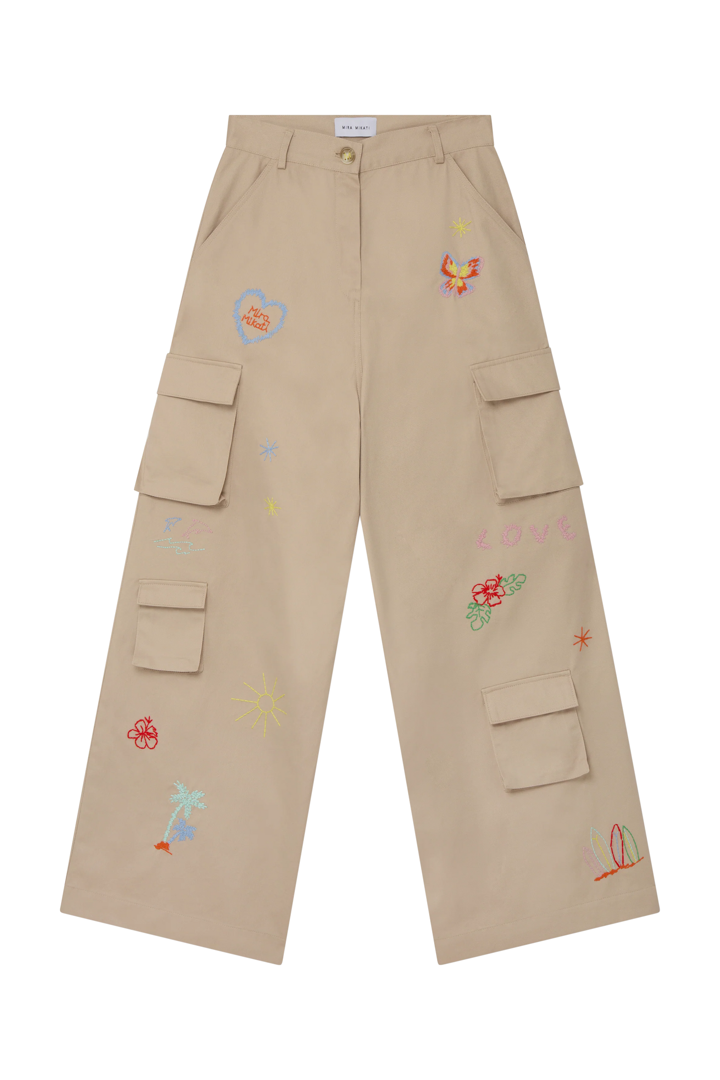 Embroidered Cargo Trousers